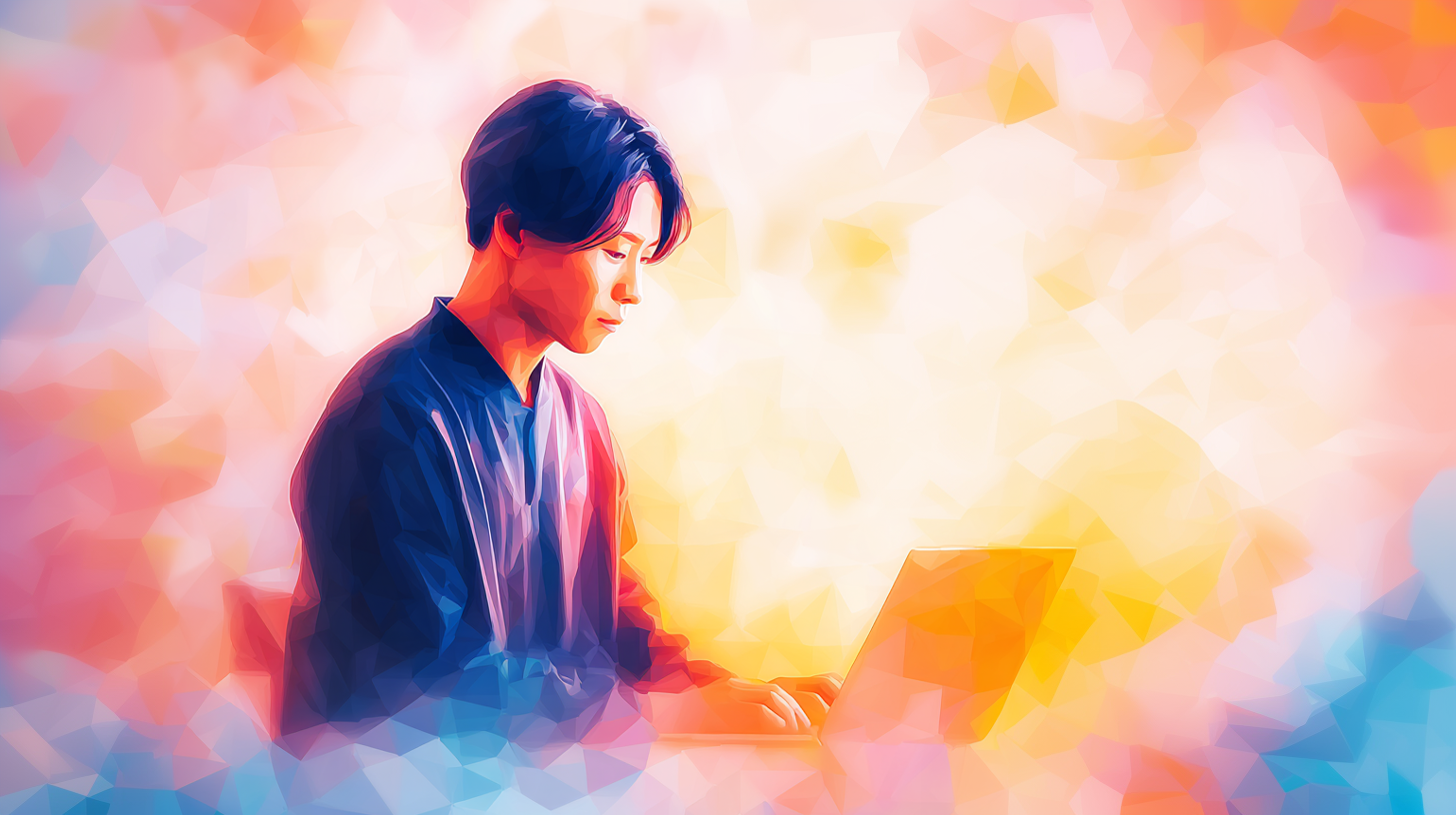 Midjourneyへの興味関心が溢れているポリゴンイメージ